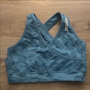 Gymshark Teal Camo Sports Bra